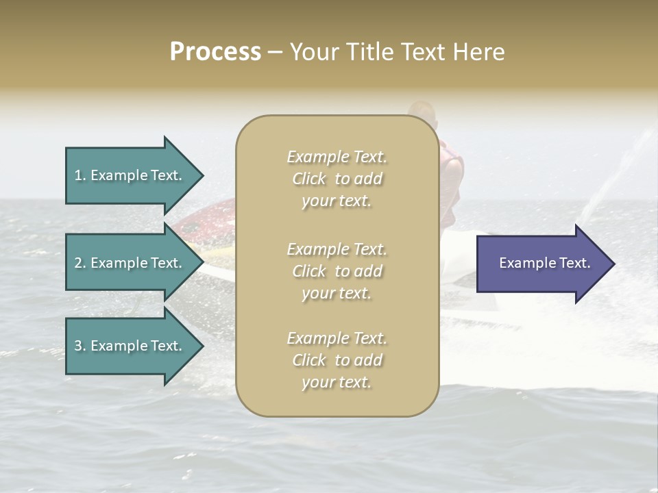 Jetski Scooter White PowerPoint Template