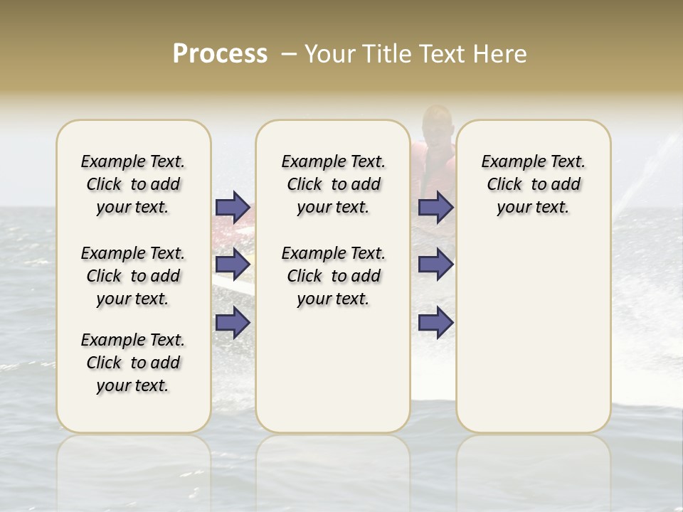 Jetski Scooter White PowerPoint Template