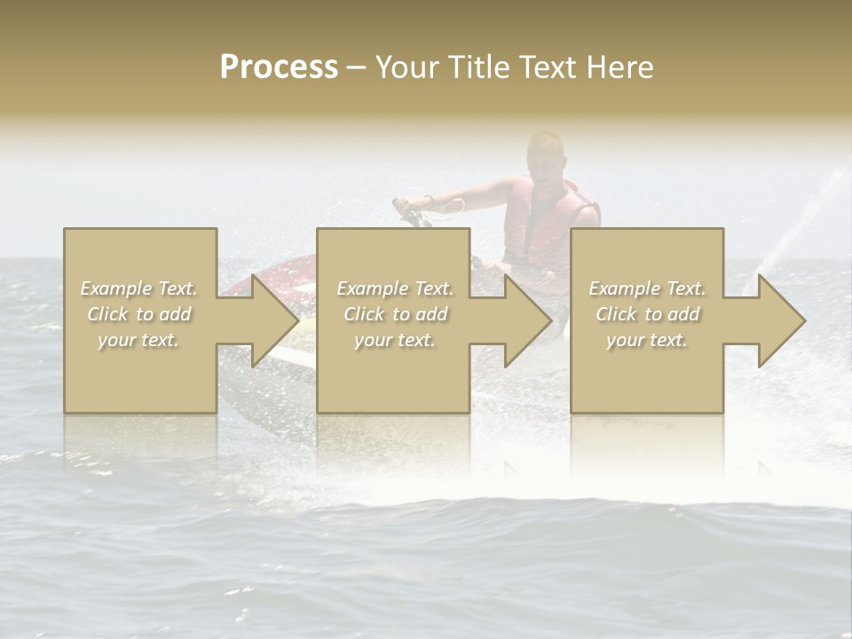 Jetski Scooter White PowerPoint Template