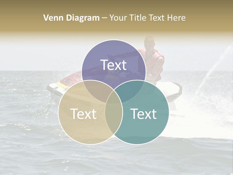 Jetski Scooter White PowerPoint Template