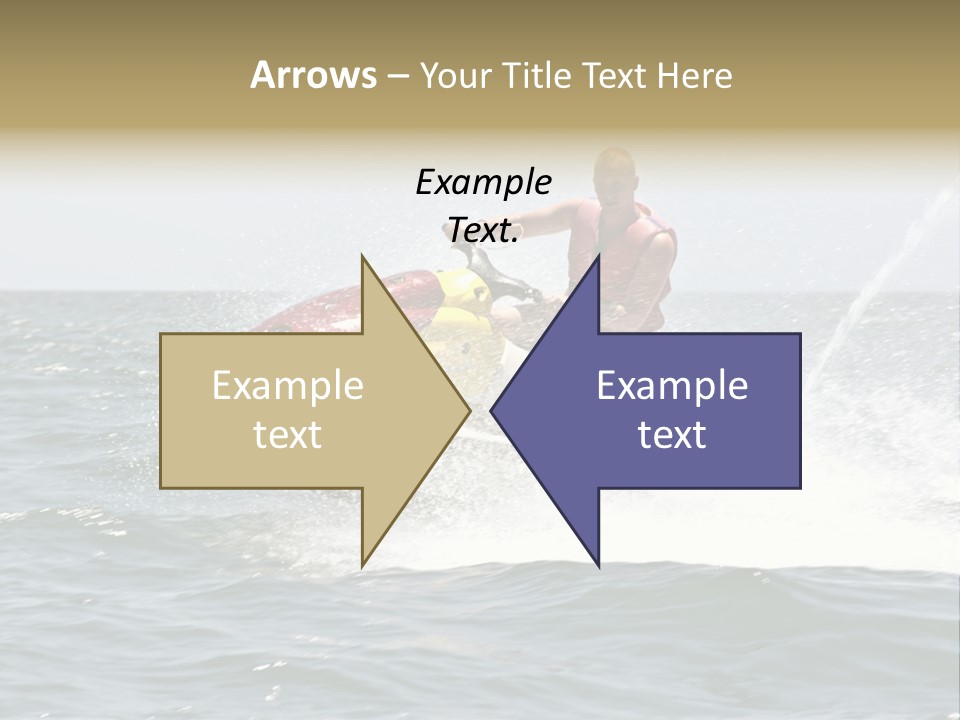 Jetski Scooter White PowerPoint Template