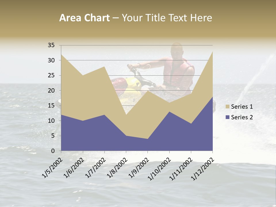 Jetski Scooter White PowerPoint Template