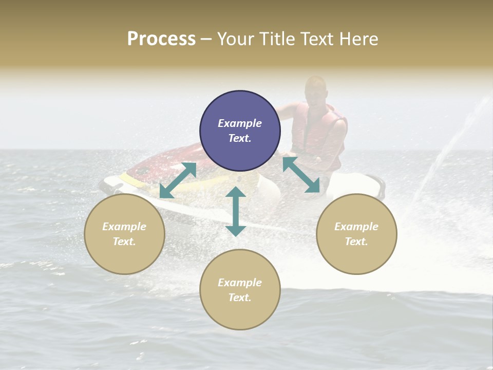 Jetski Scooter White PowerPoint Template