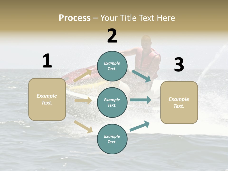 Jetski Scooter White PowerPoint Template