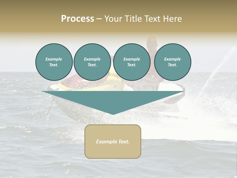 Jetski Scooter White PowerPoint Template