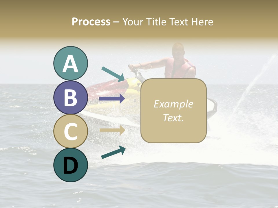 Jetski Scooter White PowerPoint Template