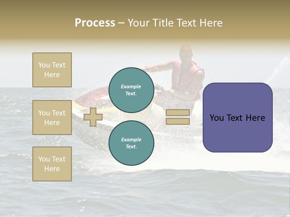 Jetski Scooter White PowerPoint Template