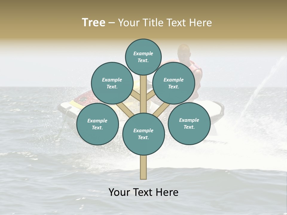 Jetski Scooter White PowerPoint Template