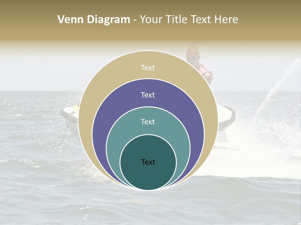 Jetski Scooter White PowerPoint Template