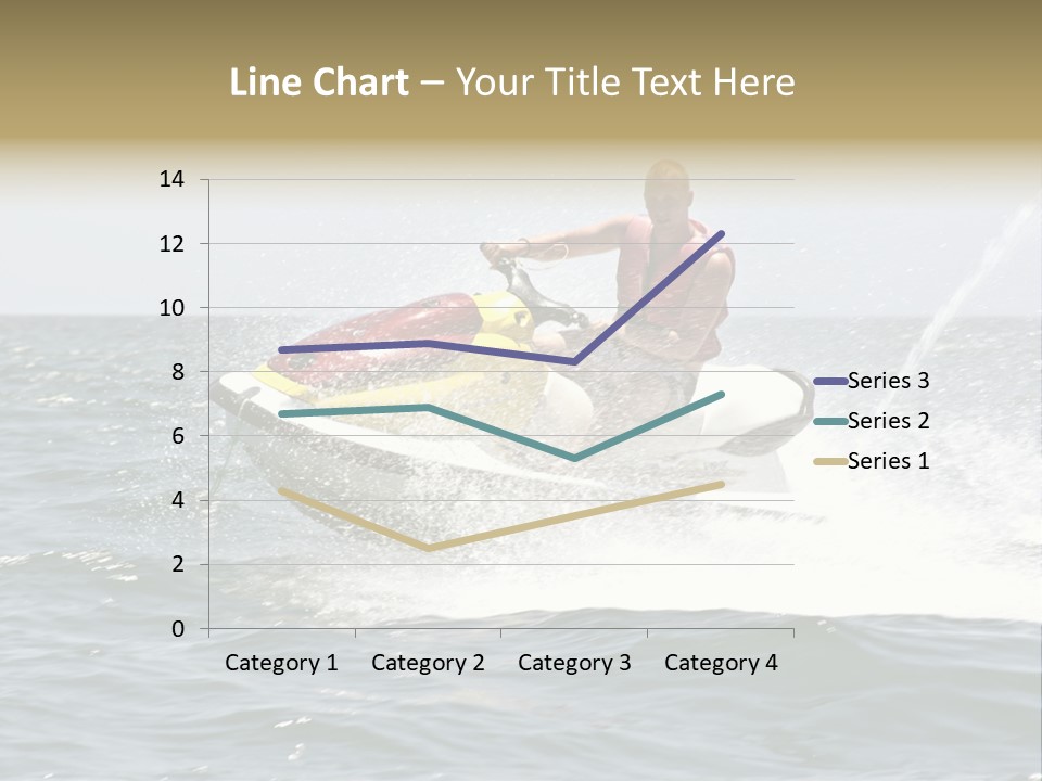 Jetski Scooter White PowerPoint Template