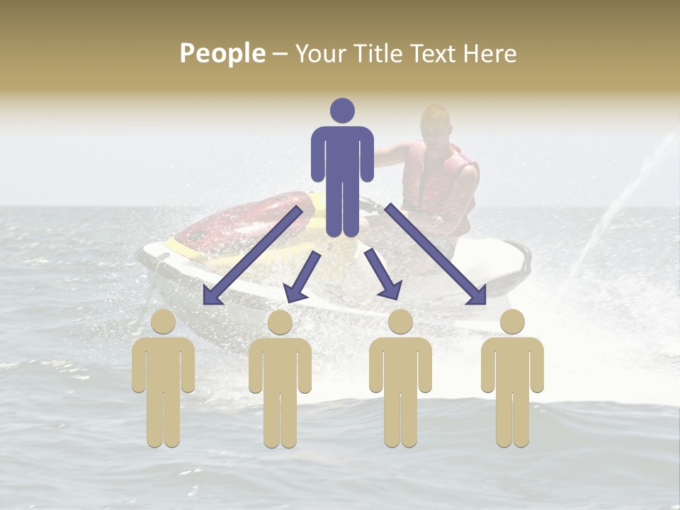 Jetski Scooter White PowerPoint Template