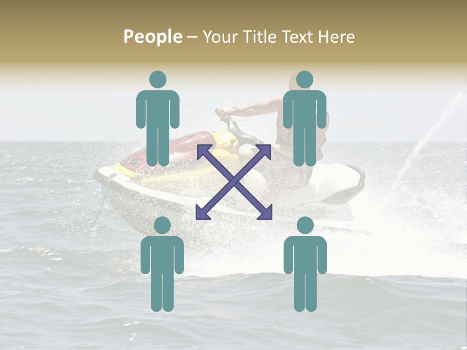 Jetski Scooter White PowerPoint Template