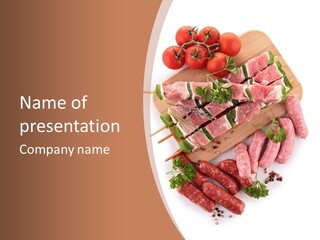 Cuisine Tomato Isolated PowerPoint Template