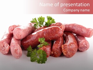 Sausage Pork Nutrition PowerPoint Template