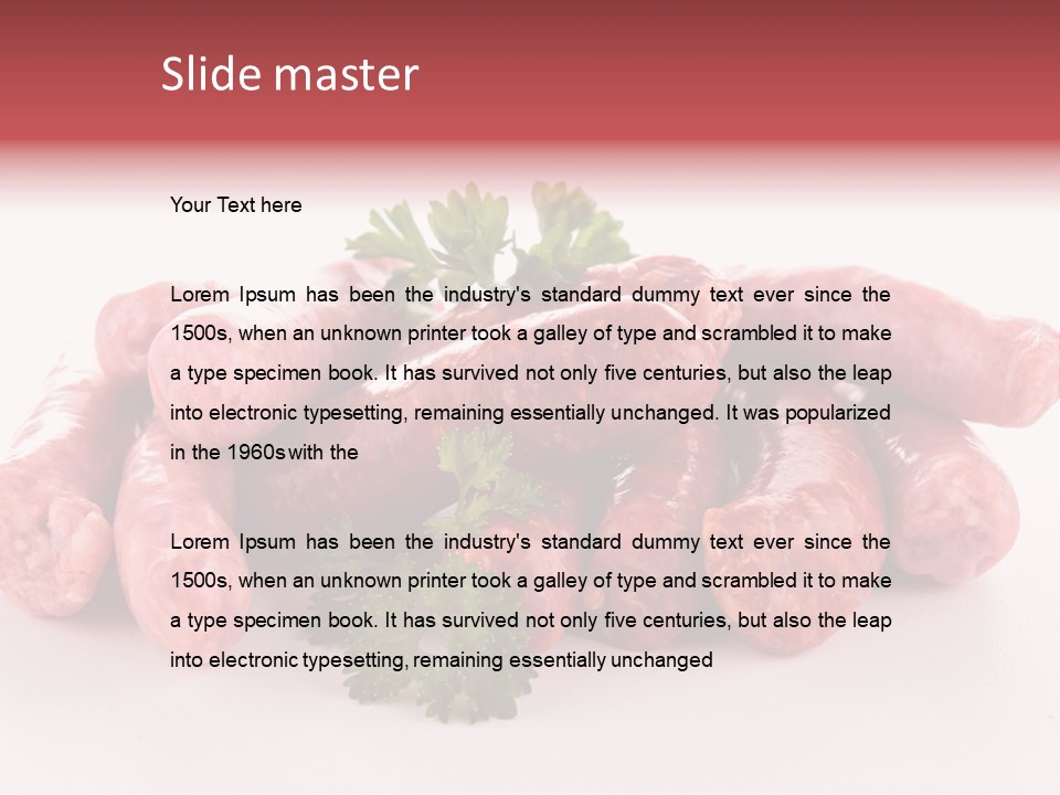 Sausage Pork Nutrition PowerPoint Template