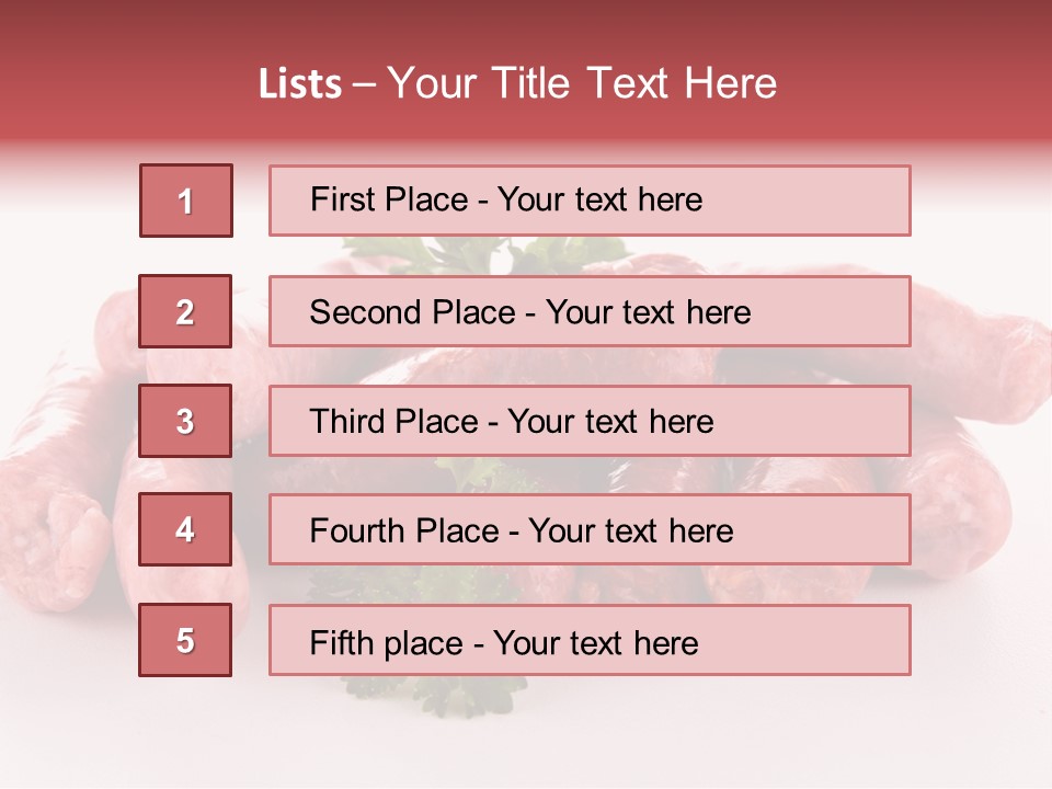 Sausage Pork Nutrition PowerPoint Template
