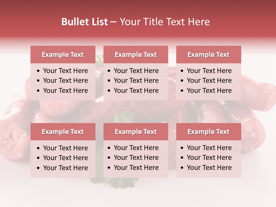 Sausage Pork Nutrition PowerPoint Template