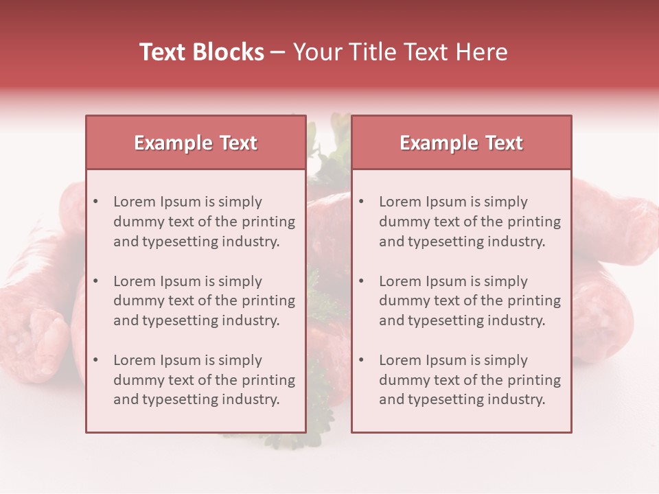 Sausage Pork Nutrition PowerPoint Template