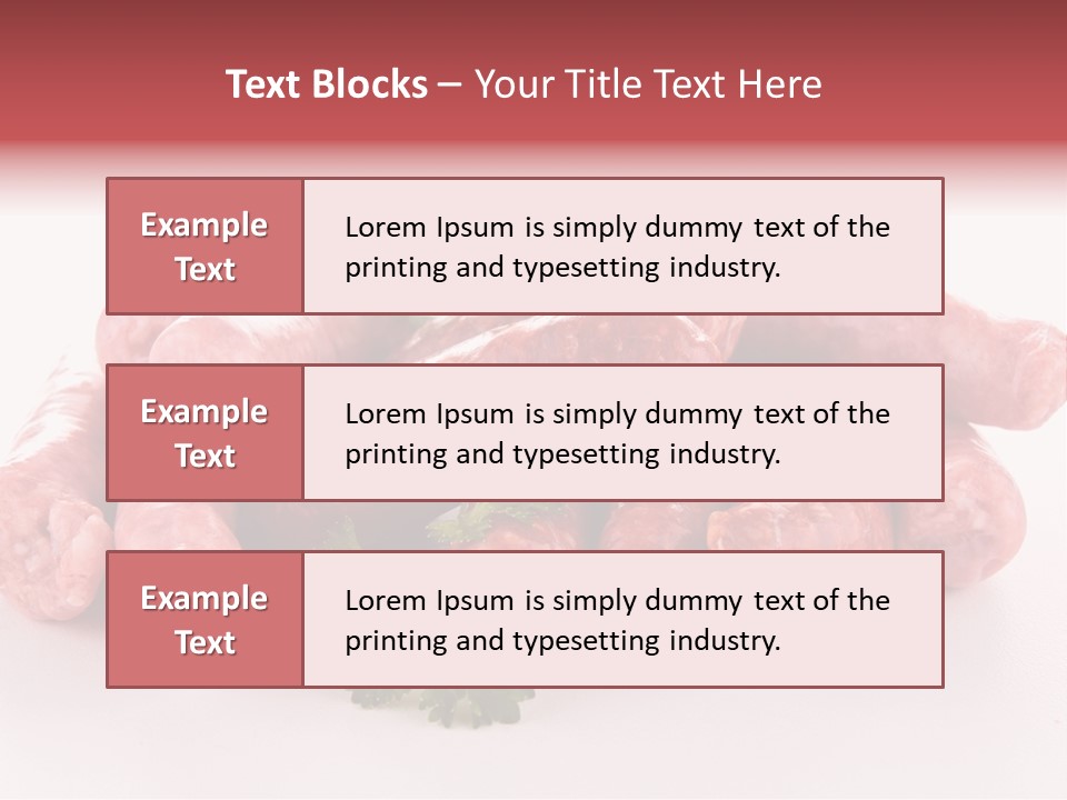 Sausage Pork Nutrition PowerPoint Template