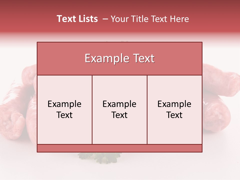 Sausage Pork Nutrition PowerPoint Template