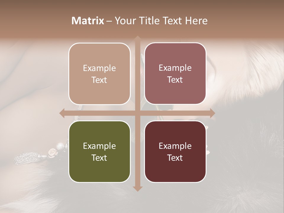 Young Girl Fur PowerPoint Template