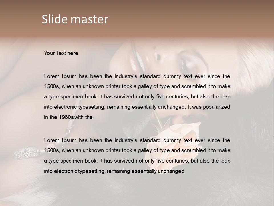 Young Girl Fur PowerPoint Template