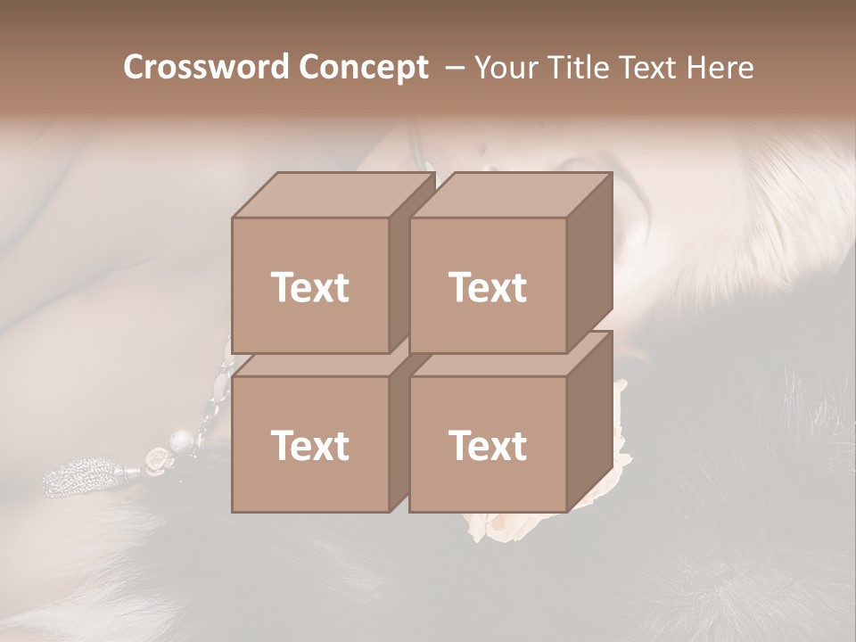 Young Girl Fur PowerPoint Template