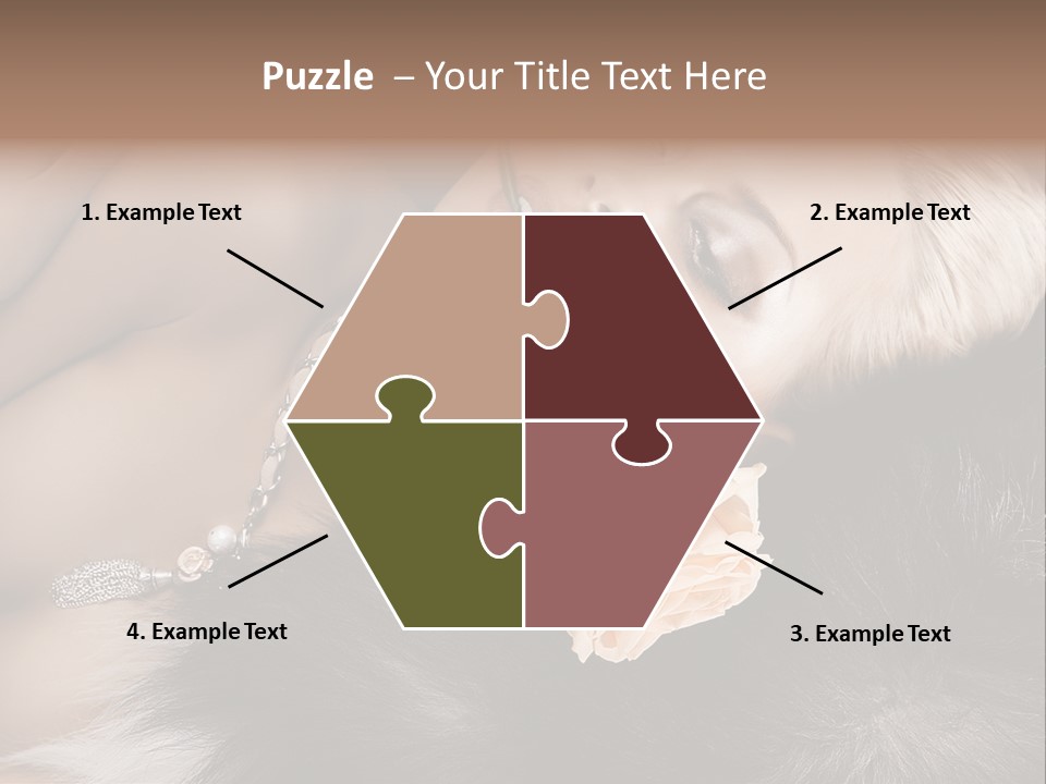 Young Girl Fur PowerPoint Template