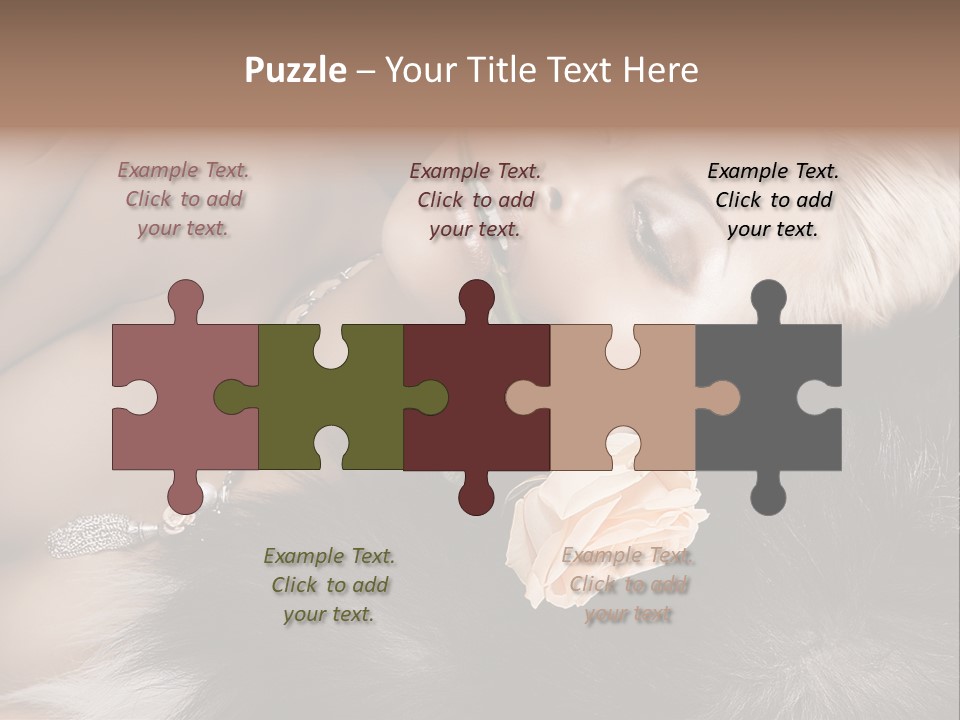 Young Girl Fur PowerPoint Template