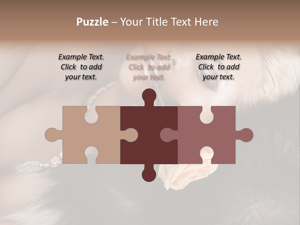 Young Girl Fur PowerPoint Template