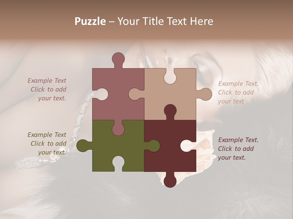 Young Girl Fur PowerPoint Template