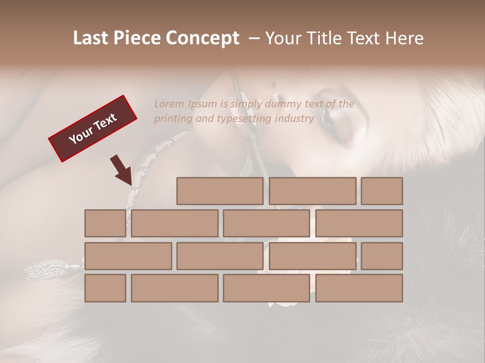 Young Girl Fur PowerPoint Template