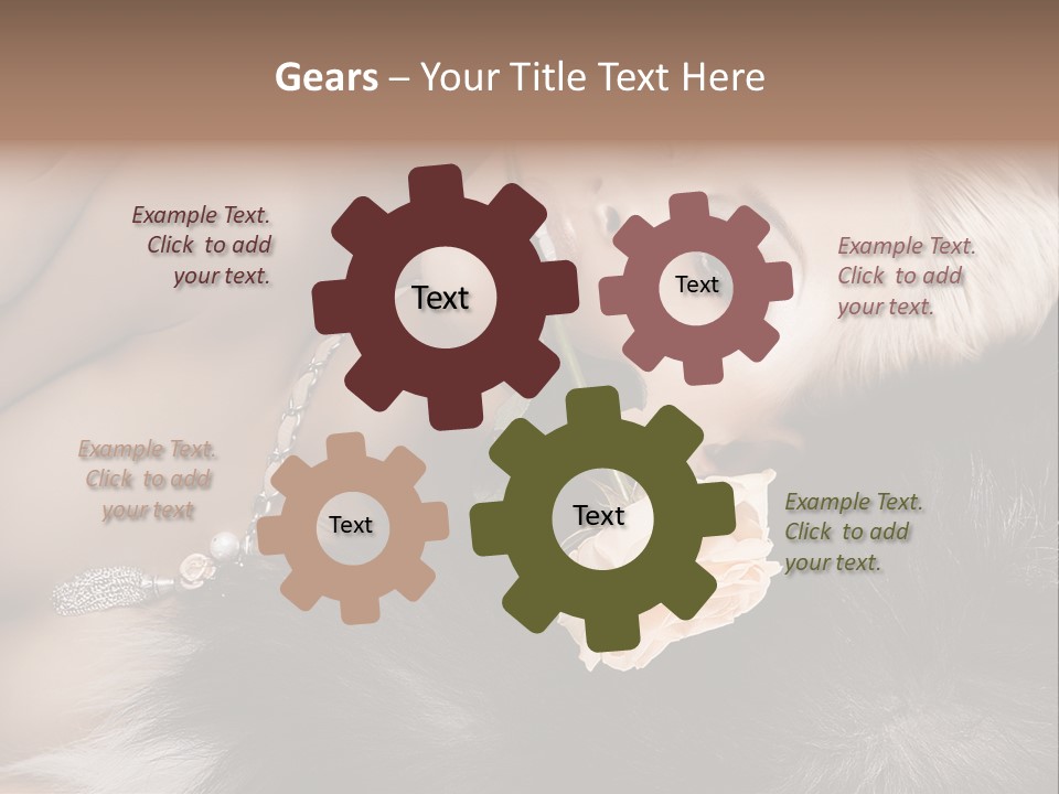 Young Girl Fur PowerPoint Template