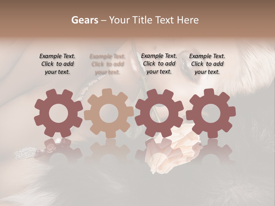 Young Girl Fur PowerPoint Template