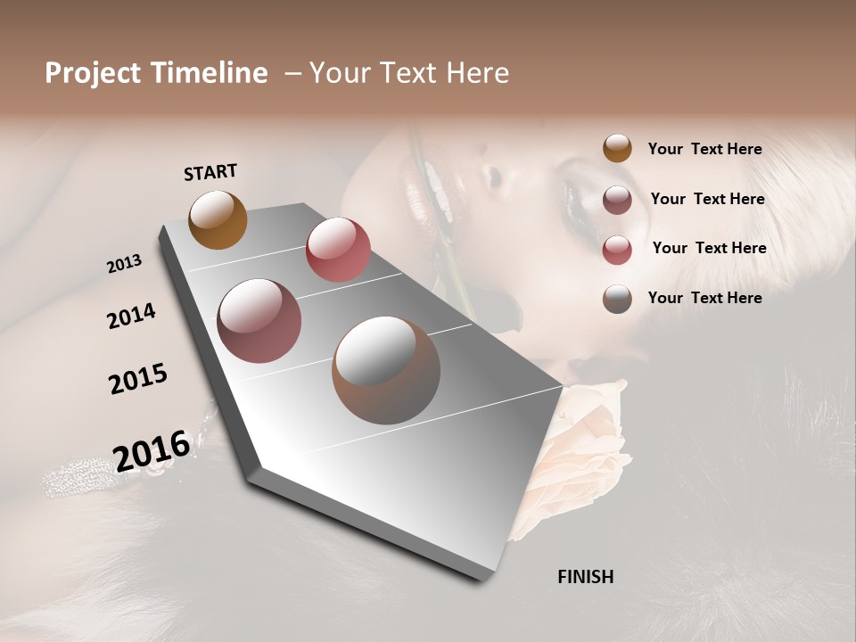 Young Girl Fur PowerPoint Template