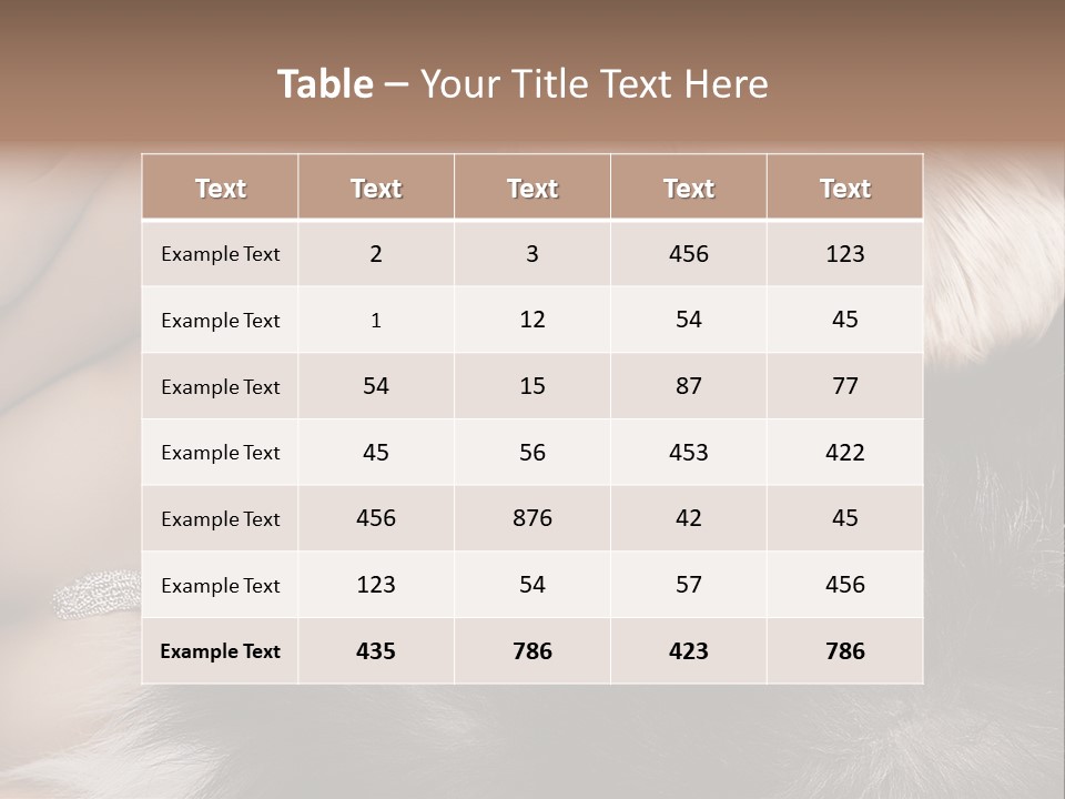 Young Girl Fur PowerPoint Template