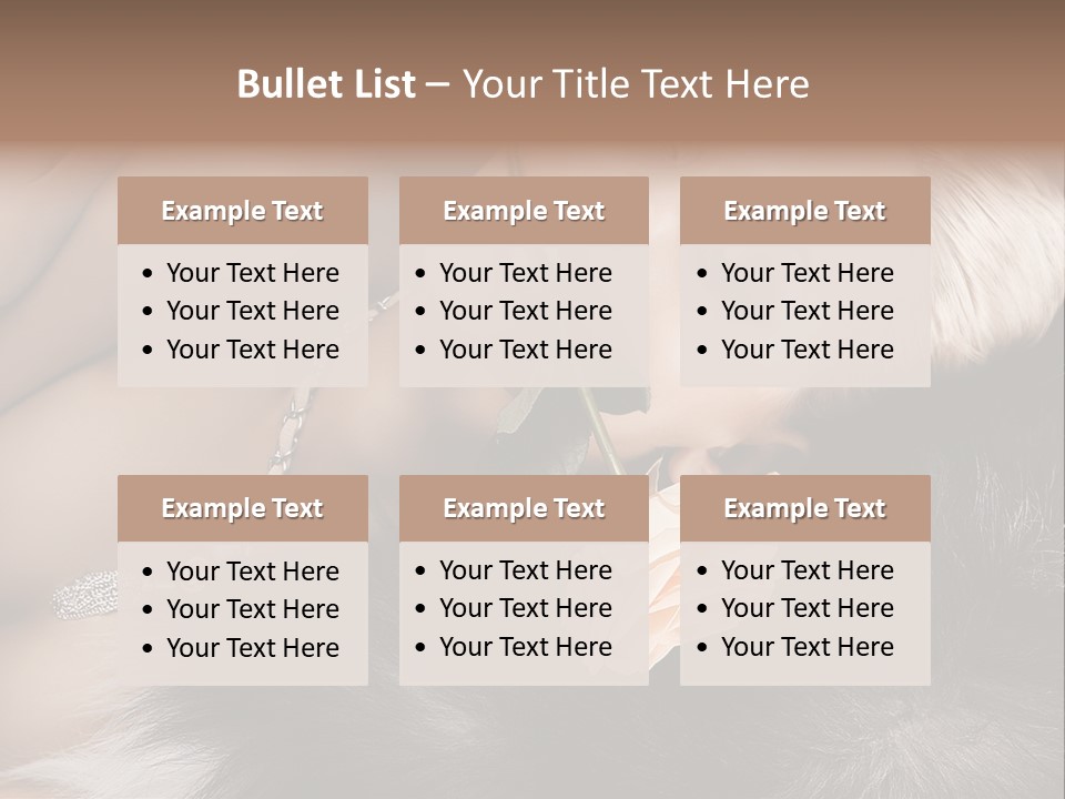 Young Girl Fur PowerPoint Template