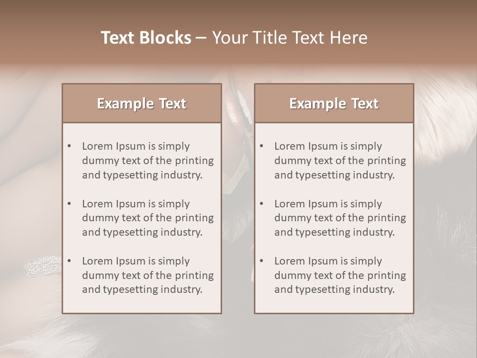 Young Girl Fur PowerPoint Template