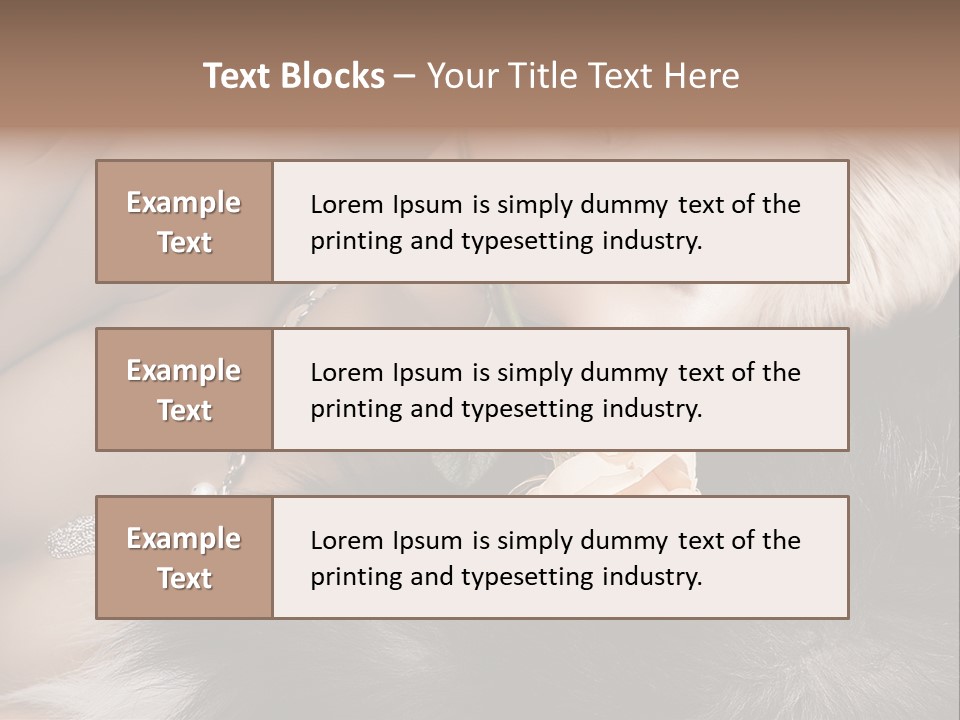 Young Girl Fur PowerPoint Template