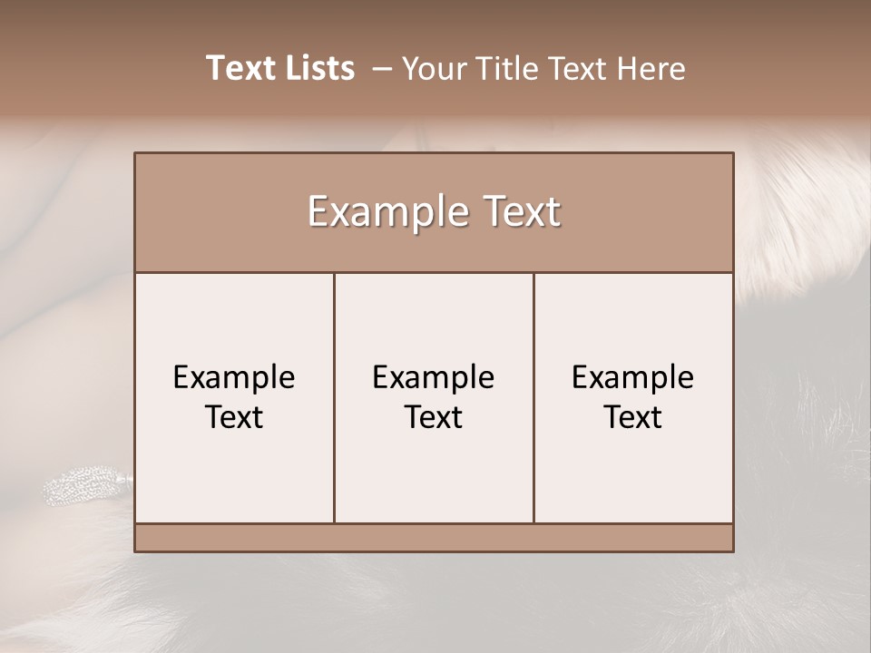 Young Girl Fur PowerPoint Template
