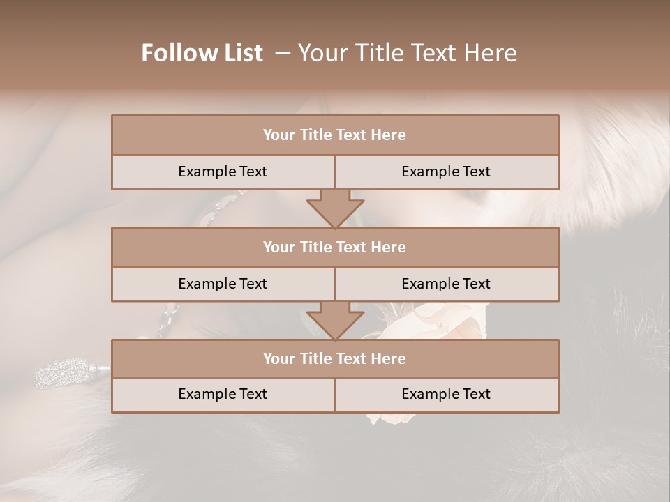 Young Girl Fur PowerPoint Template