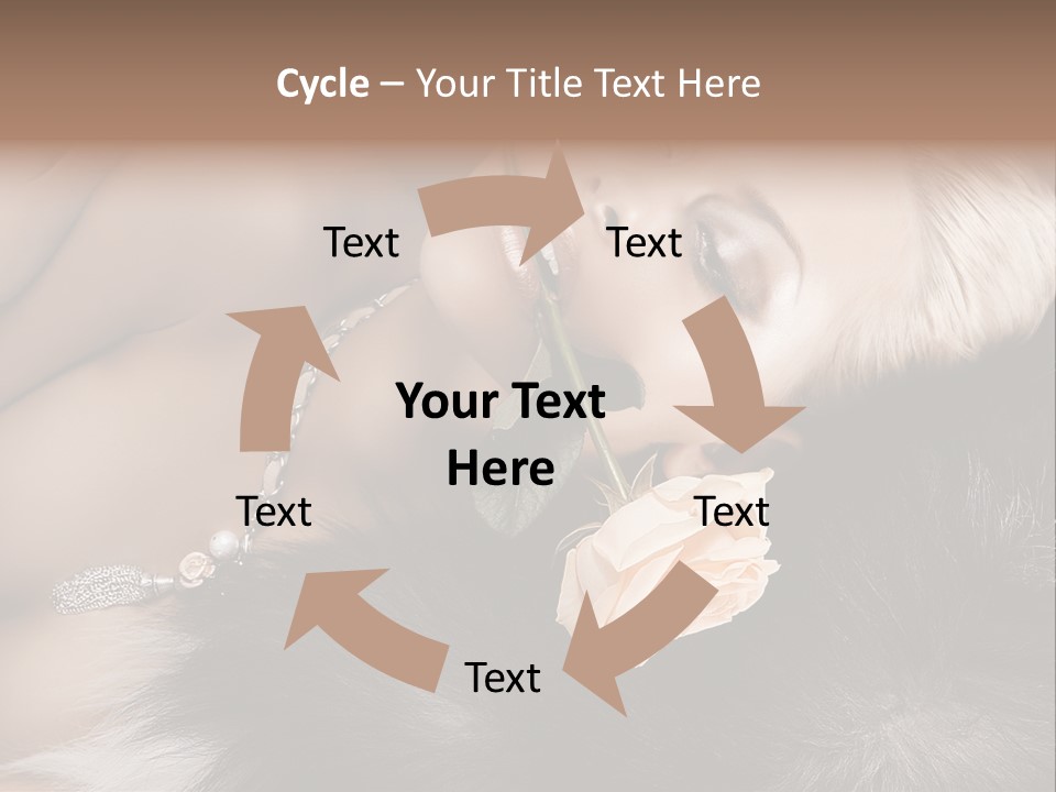 Young Girl Fur PowerPoint Template