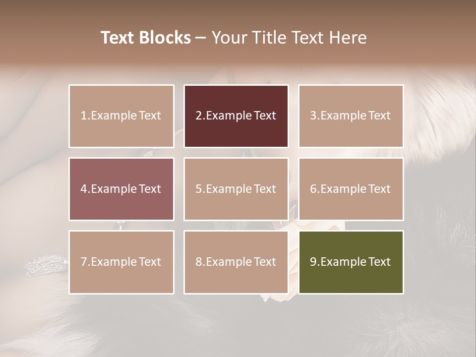 Young Girl Fur PowerPoint Template