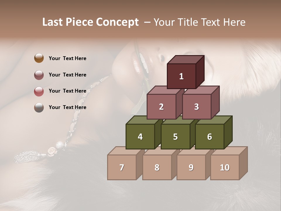 Young Girl Fur PowerPoint Template