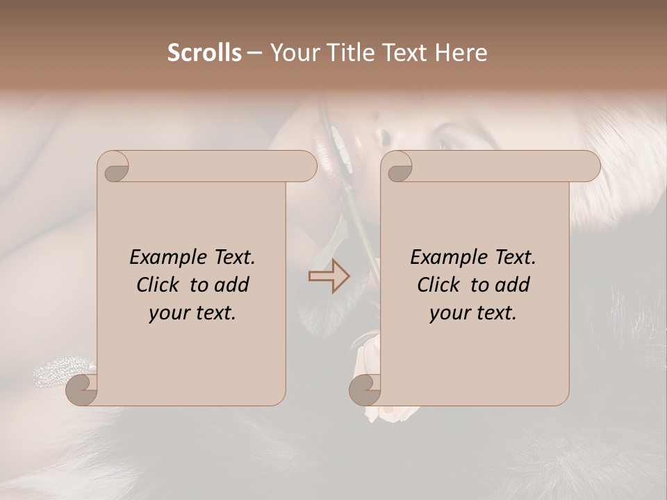 Young Girl Fur PowerPoint Template