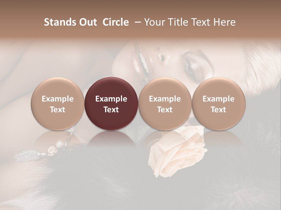Young Girl Fur PowerPoint Template