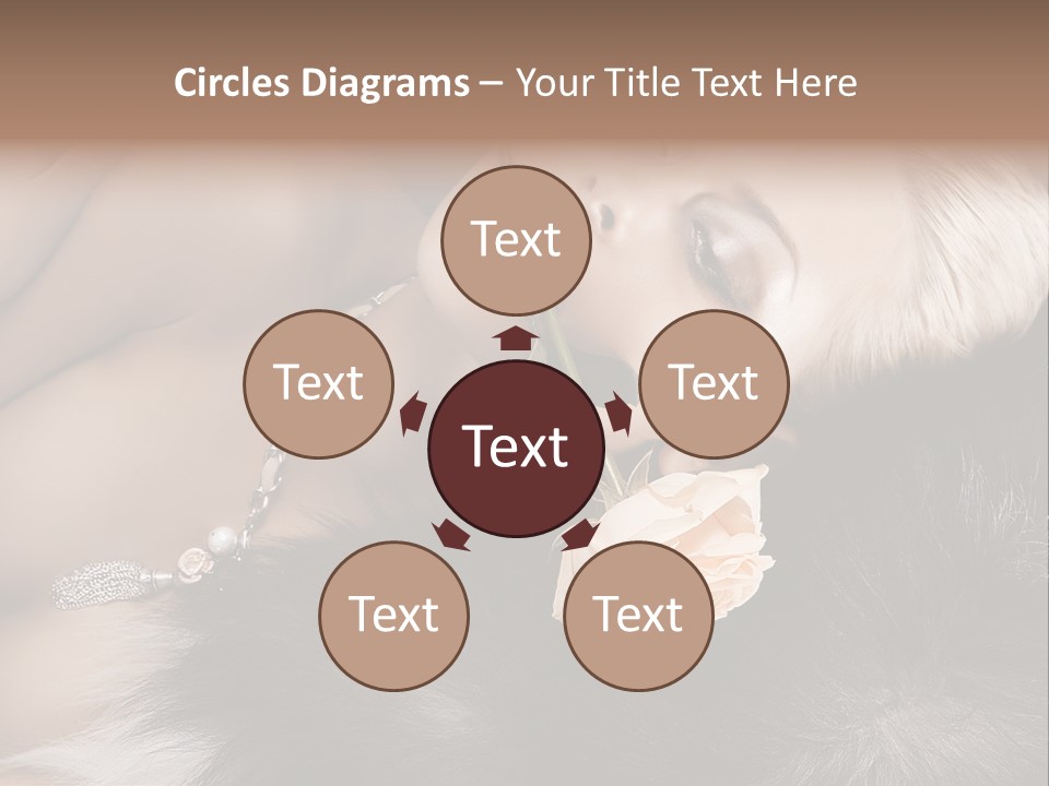 Young Girl Fur PowerPoint Template