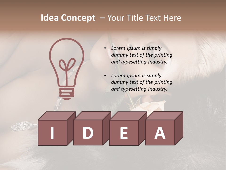 Young Girl Fur PowerPoint Template