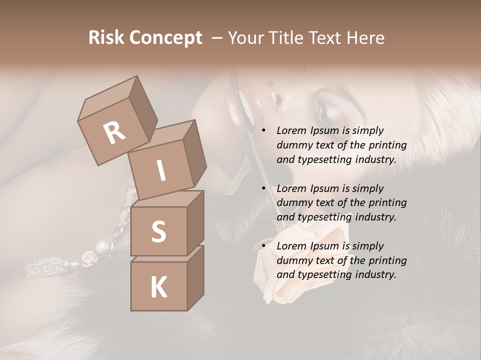 Young Girl Fur PowerPoint Template