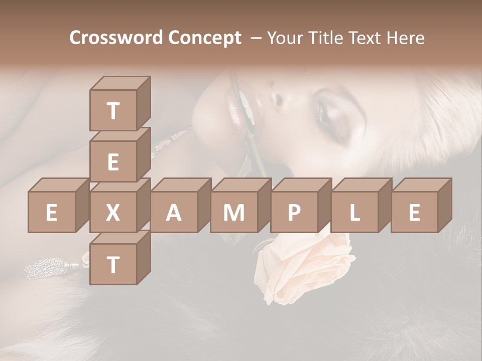 Young Girl Fur PowerPoint Template